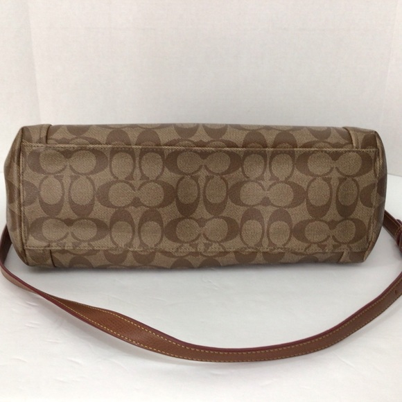 Coach Brown and Tan Signature C’s Tote/Crossbody - Picture 9 of 11
